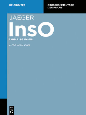 cover image of InsO §§ 174-216